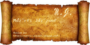 Márfi József névjegykártya