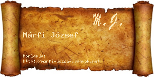 Márfi József névjegykártya