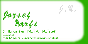jozsef marfi business card